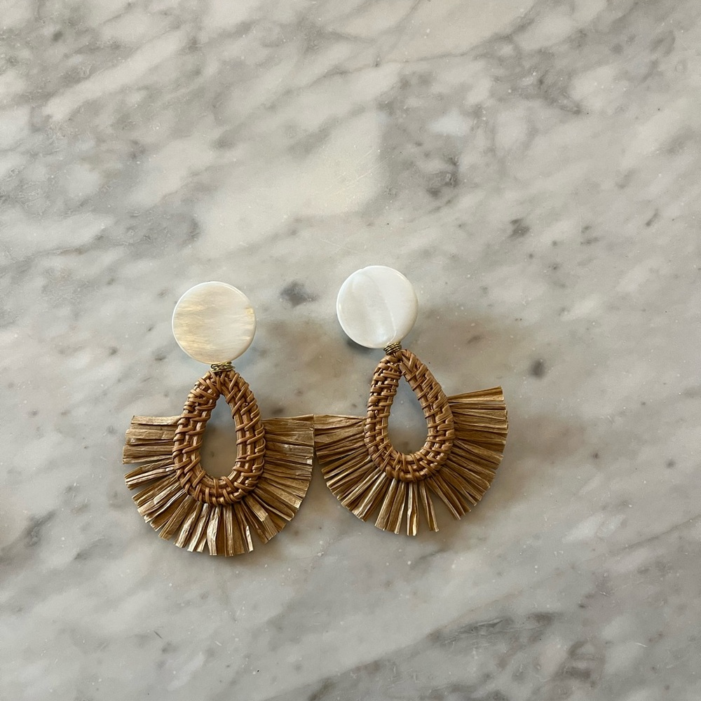 Nicola Bathie Statement Raffia Earrings
